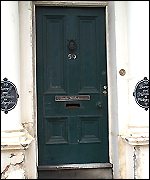 The front door of Edward Chambre Hardman's house