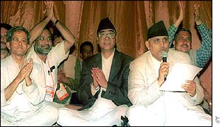 Caretaker prime minister Sher Bahadur Deuba 