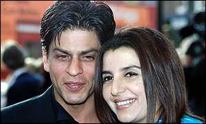 Indian film star Shah Rukh Khan and the show's choreographer Farah Khan