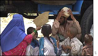 Afghan family outside Islamabad