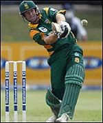 Rhodes batting against Australia