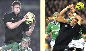 Chris Jack (left) and Justin Marshall impress for New Zealand