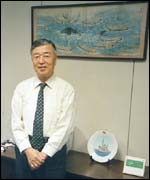 Dr Seiji Ohsumi in his office in Tokyo