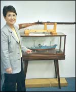 Shigeko Misaki pictured in his office in Tokyo