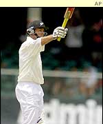 Robbie Hart finished the first innings on 57 not out 