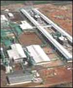 Aerial view of the Mozal plant