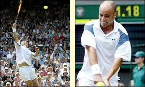 Andre Agassi is in ominous form as he looks to add to his 1992 Wimbledon title