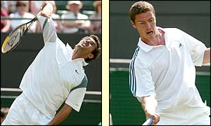 Former finalist Pioline gives his all but Safin wins the match in straight sets