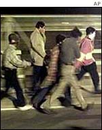 Refugees near the Channel Tunnel