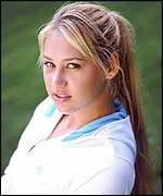 Anna Kournikova poses for the cameras