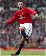 David Beckham scores from a free-kick