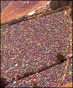Glastonbury sea of tents
