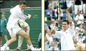 Henman eases through to the second round and thanks the crowd for their support