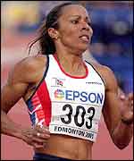 Kelly Holmes in action at last summer's World Championships