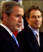 Tony Blair and George W Bush
