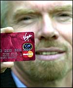 Richard Branson with credit card