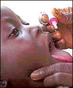 Child being vaccinated 