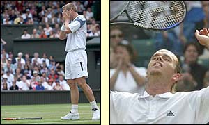 Yevgeny Kafelnikov lost to Xavier Malisse of Belgium in straight sets