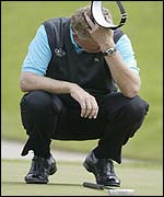 Scotland's Colin Montgomerie is well in contention despite an ongoing back injury