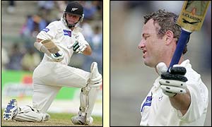 Mark Richardson sees a possible century taken away with just five runs to go after being dimissed by Pedro Collins