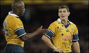 Wendell Sailor and Mat Rogers discuss tactics against France 