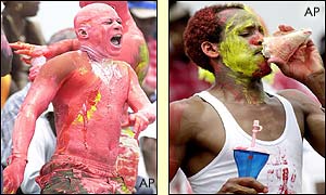 The fans dress up in support of the West Indies team