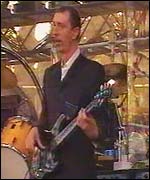 Pino Palladino playing at the Golden Jubilee celebrations
