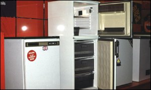 old fridges awaiting recycling