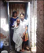 Shanti with her grandmother and sister