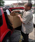 Gamaliel Thomas of Iowa City after he was laid off from WorldCom