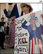 US anti-death penalty protesters