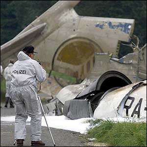 Police photograph wreckage