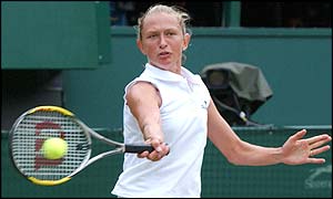 Unseeded Russian Elena Likhovtseva is thoroughly beaten by Venus Williams in their quarter-final match