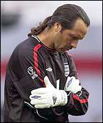 England keeper David Seaman was distraught by England's World Cup exit