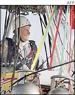 Steve Fossett in his balloon