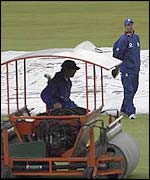The rain meant a 32-over-a-side match