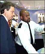 Tony Blair and police officer