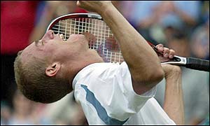 Australia's Lleyton Hewitt celebrates his semi-final victory