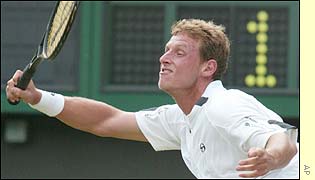 Argentina's David Nalbandian plays a return to Belgium's Xavier Malisse