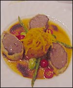 A mango-based course at the festival diner