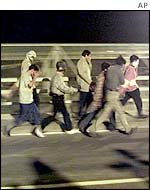 Refugees head for Britain via the tunnel