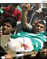 Funeral of 2-year-old Nur al-Hindi