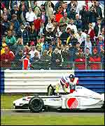 The crowds have been reduced at Silverstone