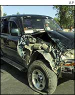 The car of the murdered minister