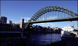 Tyne Bridge and River Tyne