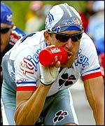 Jacky Durand in the early stages of his break