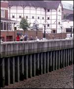 The stretch of the Thames near the Globe Theatre were 