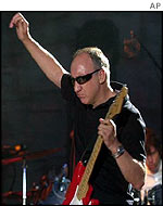 The Who's Pete Townshend during a concert in Marysville, California