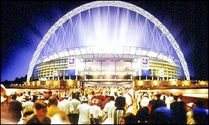 Artists impression of the new 90,000-seater stadium