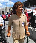 Alex Zanardi in the Toronto pit lane